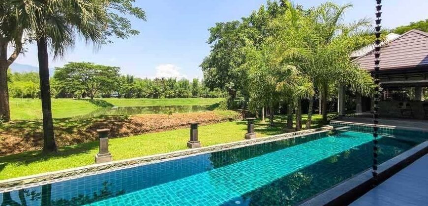 บ้านหรูสไตล์โมเดิร์นโคโลเนียล ติดทะเลสาบ วิวภูเขา ใกล้เทศบาลแม่ริม คุ้มเสือ ต.ห้วยทราย อ.แม่ริม