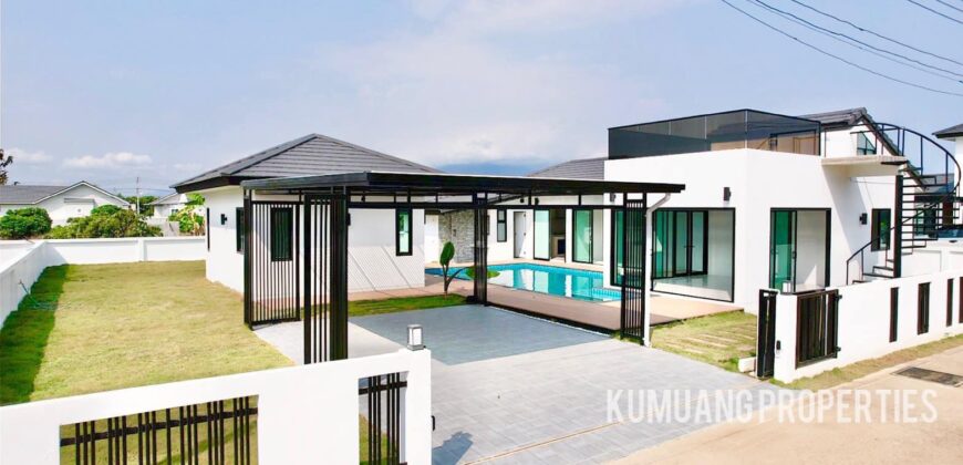 Pool Villa สร้างใหม่ เนื้อที่เยอะ ต.ท่าวังตาล อ.สารภี ใกล้วัดบวกครกเหนือ โรงเรียนนานาชาติเยอรมัน ถนนวงแหวนรอบ 3 เพียง 2 กม.