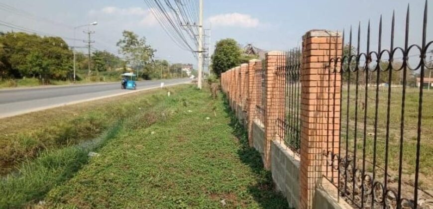 ที่ดินติดถนนเส้นหลัก แม่ริม – แม่โจ้ ต.ริมใต้ อ.แม่ริม 