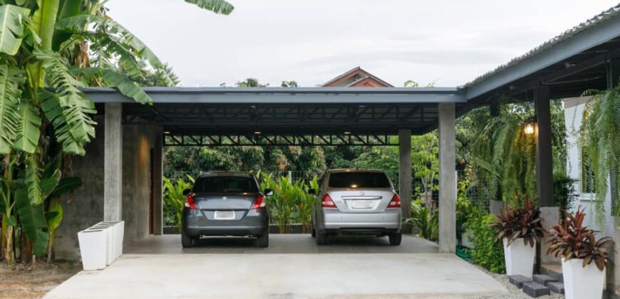 บ้านสวนชั้นเดียว สไตล์โมเดิร์นลอฟท์ ต.ท่ากว้าง อ.สารภี ใกล้ตลาดน้ำโท้ง