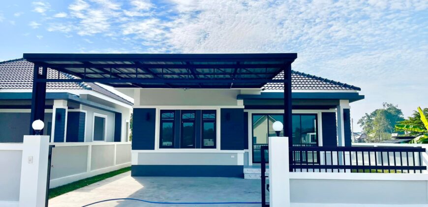 บ้านสร้างใหม่ ชั้นเดียว ต.ท่าวังตาล อ.สารภี ใกล้เวียงกุมกาม ระหว่างวงแหวนรอบ 2 – 3
