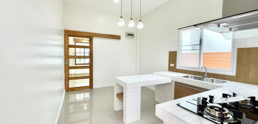 บ้านสร้างใหม่ ชั้นเดียว สไตล์มินิมอล มูจิ โซนท่ารั้ว ต.สันปูเลย อ.ดอยสะเก็ด ใกล้ตลาดท่ารั้ว เทศบาลตำบลสันปูเลย Central Festival