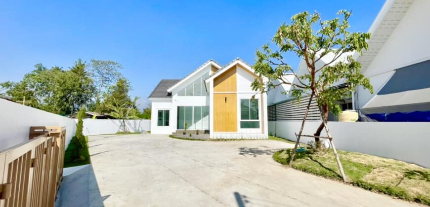 บ้านสร้างใหม่ ชั้นเดียว เนื้อที่เยอะ ต.ท่าวังตาล อ.สารภี จ.เชียงใหม่ ใกล้ถนนวงแหวนรอบ 2, เวียงกุมกาม โกลบอลเฮ้าส์