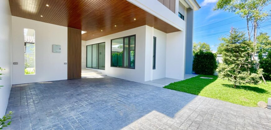 บ้านสร้างใหม่ 2 ชั้น สไตล์โมเดิร์น ต.หนองควาย อ.หางดง จ.เชียงใหม่ ใกล้พืชสวนโลก, สี่แยกราชพฤกษ์, ถนนคันคลองชลประทาน, ตลาดแม่เหียะ